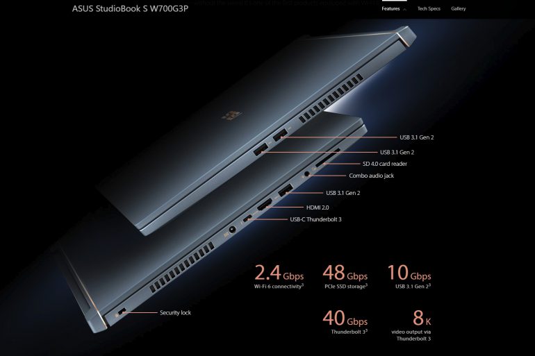 ASUS создала ноутбук StudioBook S для требовательных профессионалов, призванный составить конкуренцию MacBook Pro