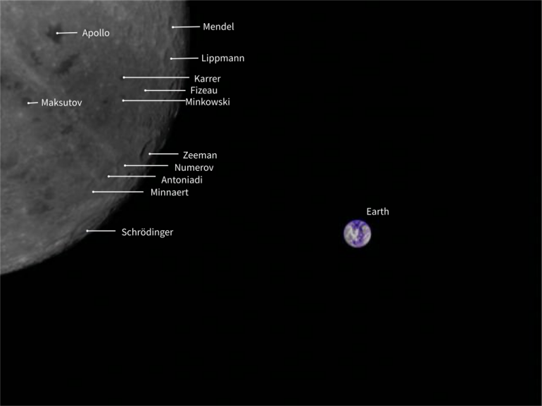Фото дня: обратная сторона Луны на фоне Земли