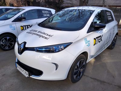 Компания «ДТЭК Киевские электросети» закупила электромобили Renault ZOE и KANGOO Z.E. для обслуживания электросетей столицы