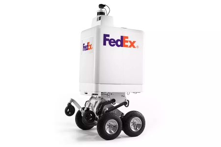 FedEx SameDay Bot — автономный колесный робот для курьерской доставки, способный самостоятельно взбираться на бордюры и ступеньки [видео]
