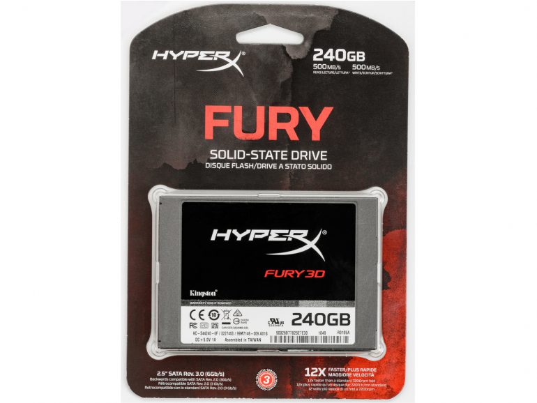 HyperX объявил о старте продаж в Украине геймерских SSD серии FURY 3D
