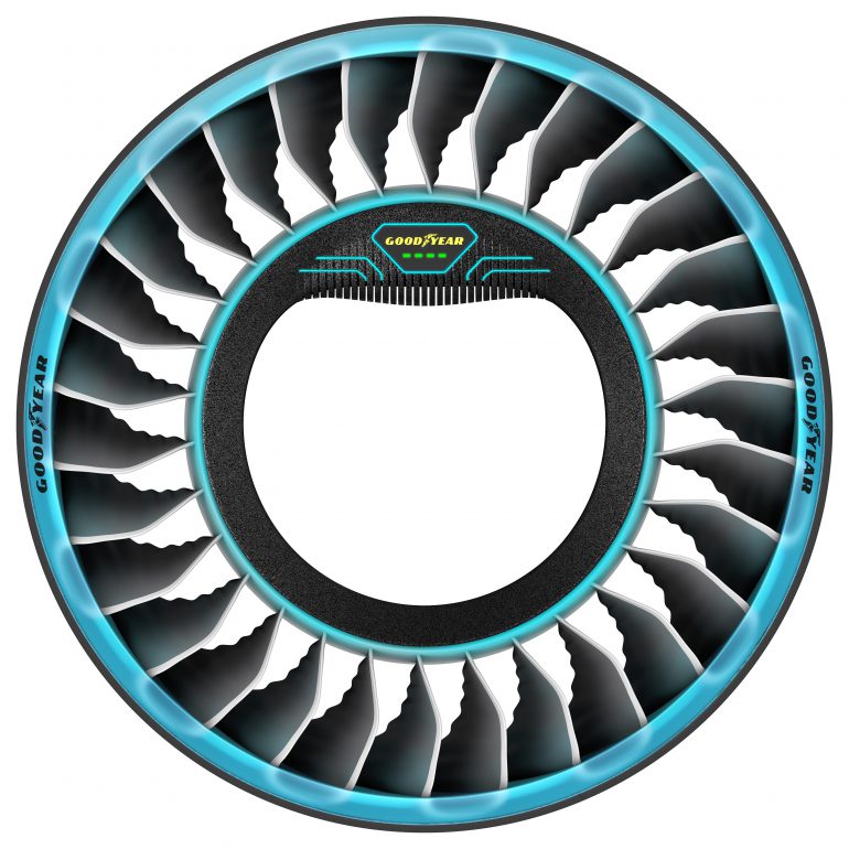Goodyear представила концепцию шин, способных трансформироваться в воздушные винты