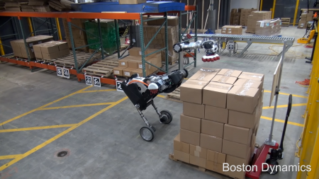Инженеры Boston Dynamics превратили робота Handle в складского грузчика
