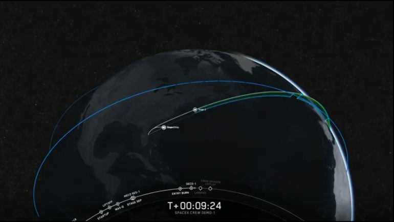 Обновлено: SpaceX отправила пилотируемый корабль Crew Dragon в первый полет к МКС