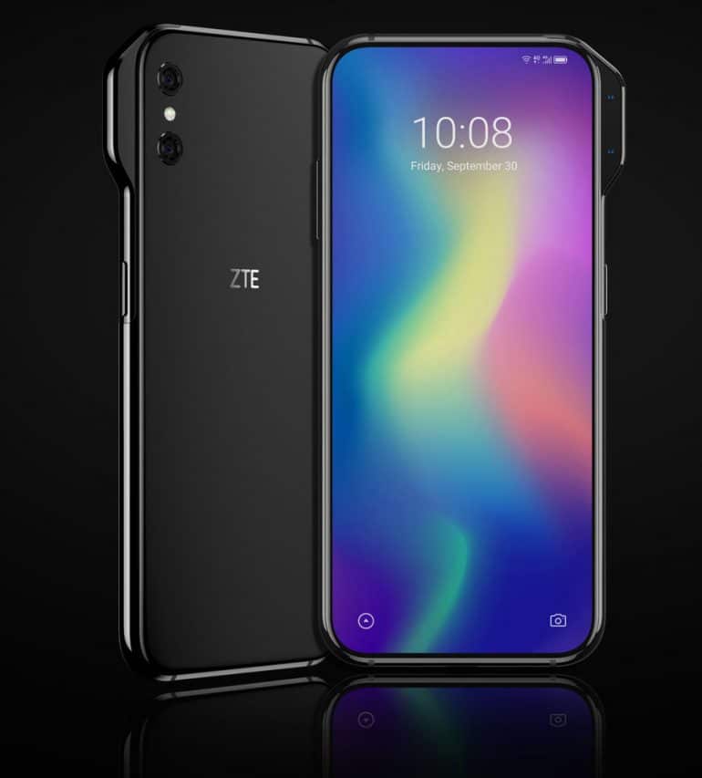 ZTE создала концепты безрамочных смартфонов с боковыми модулями камер