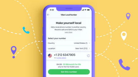 В мессенджере Viber теперь можно заказать «местный» номер других стран, чтобы общаться с ними по домашним тарифам (по акции — 55 грн/мес, затем — 140 грн/мес)