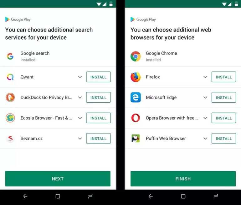 Право выбора. Google показала, как пользователи Android из ЕС смогут выбирать браузер и поисковик по умолчанию