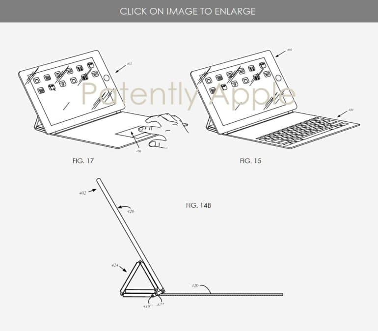 Apple запатентовала гибкий iPhone и новую версию обложки Smart Keyboard Folio с клавиатурой и тачпадом
