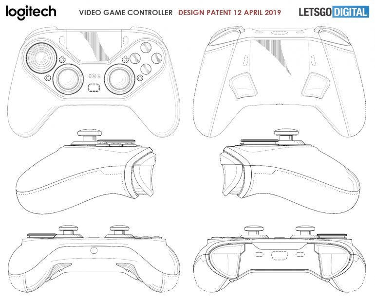 Патент описывает новый геймпад Logitech с сенсорной панелью