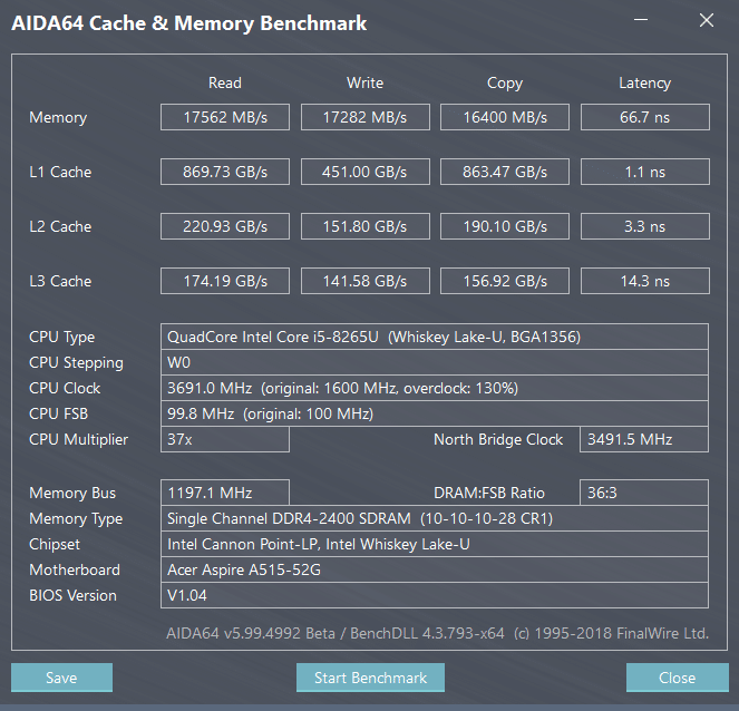 Обзор ноутбука Acer Aspire 5 A515-52