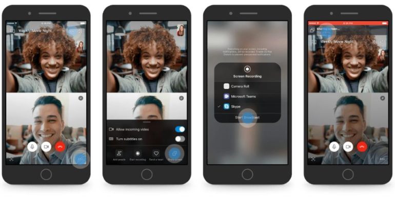 В мобильной версии Skype для iOS и Android появилась функция совместного использования экрана