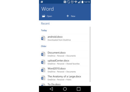 Microsoft Word для Android достиг показателя в 1 млрд установок