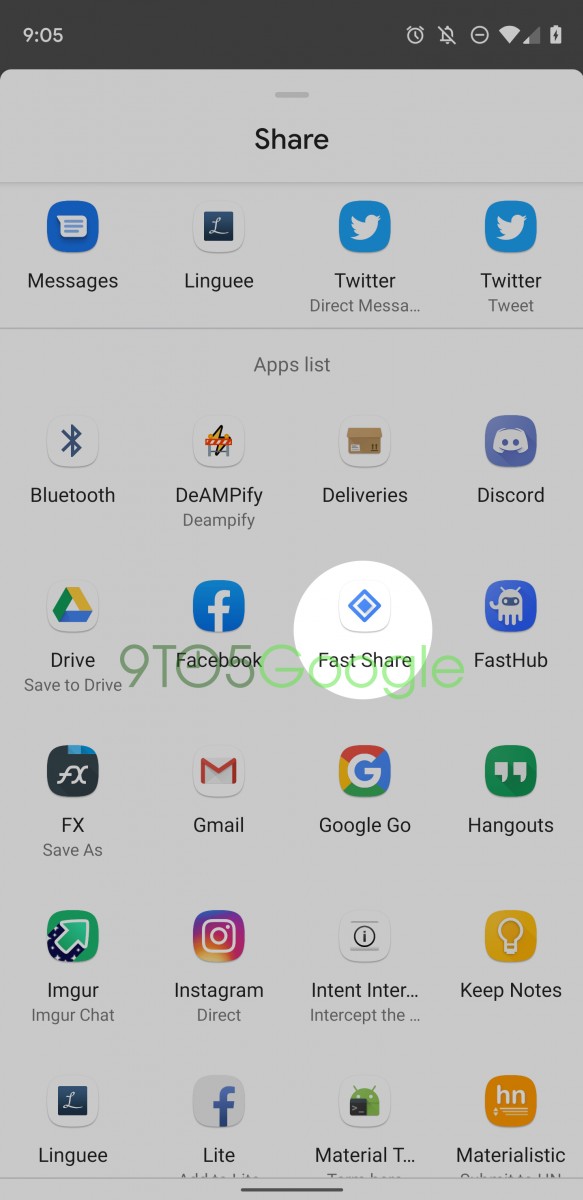 На смену Android Beam будет запущена функция Fast Share для быстрого обмена контентом между мобильными устройствами