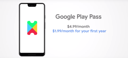 Google Play Pass за $5 в месяц предоставит доступ к более 350 мобильных игр и приложений без рекламы и встроенных покупок (первый год — $2 в месяц)