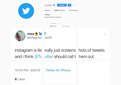 Twitter потроллил Instagram, назвав принадлежащую Facebook площадку «местом для скриншотов твитов»