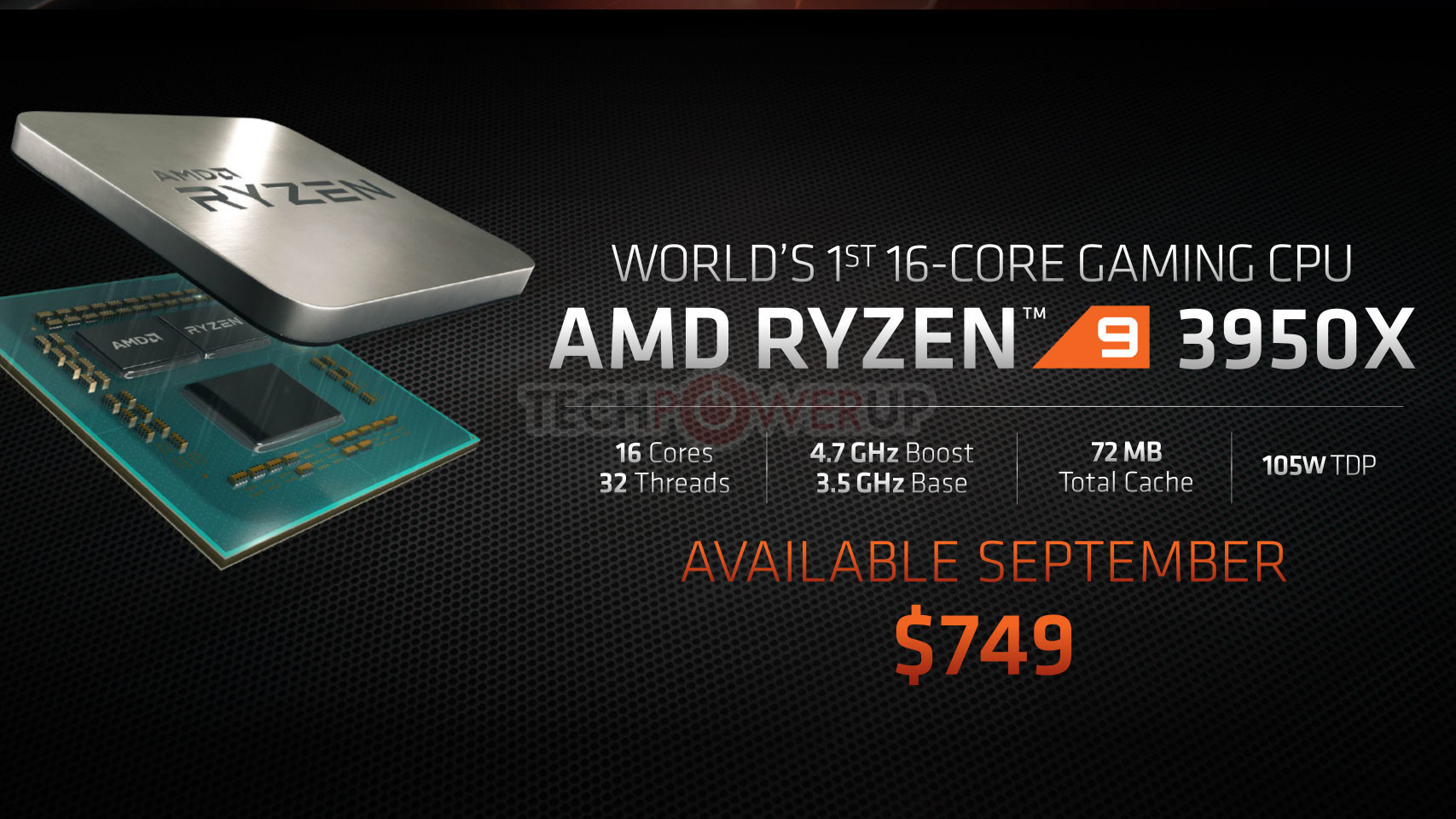 AMD: 16-ядерный Ryzen 9 3950X и первые процессоры Ryzen Threadripper 3-го поколения выйдут в ноябре