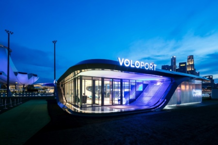 Volocopter показал прототип воздушного терминала для своего сервиса аэротакси