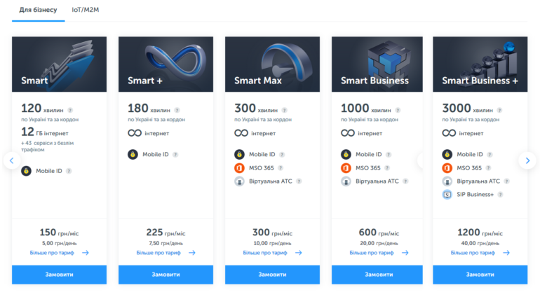 "Киевстар" представил новую линейку тарифов Smart для контрактных и бизнес-клиентов