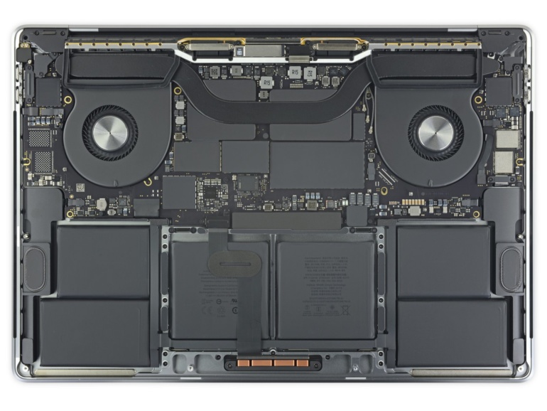 iFixit: Новый Apple MacBook Pro получил очень большую батарею и улучшенную систему охлаждения