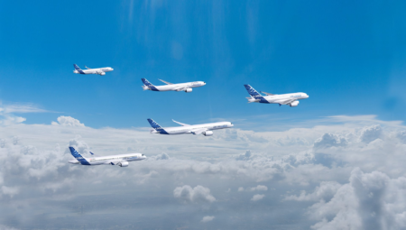 В Airbus предложили пассажирским самолетам летать клиньями