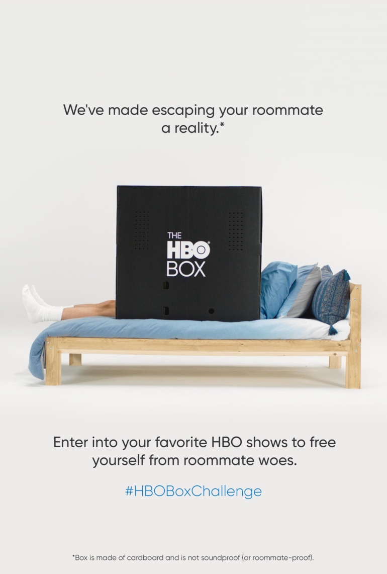 HBO представила картонную коробку The HBO Box, в которой можно уединиться для просмотра фильма или сериала