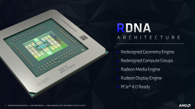 AMD анонсировала профессиональную видеокарту Radeon Pro W5700 на базе архитектуры Navi