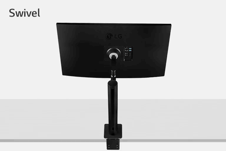 4K-монитор LG UltraFine Ergo получил уникальный шарнир, который позволяет повернуть дисплей более чем на 180 градусов