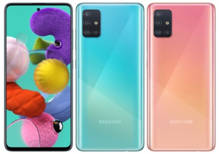 Samsung анонсировала смартфоны Galaxy A51 и Galaxy A71 с Infinity-O AMOLED дисплеями, до 8 ГБ ОЗУ и счетверёнными камерами