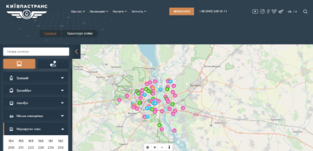 «Киевпастранс» запустил Транспорт online — онлайн-инструмент для отслеживания общественного транспорта на карте города
