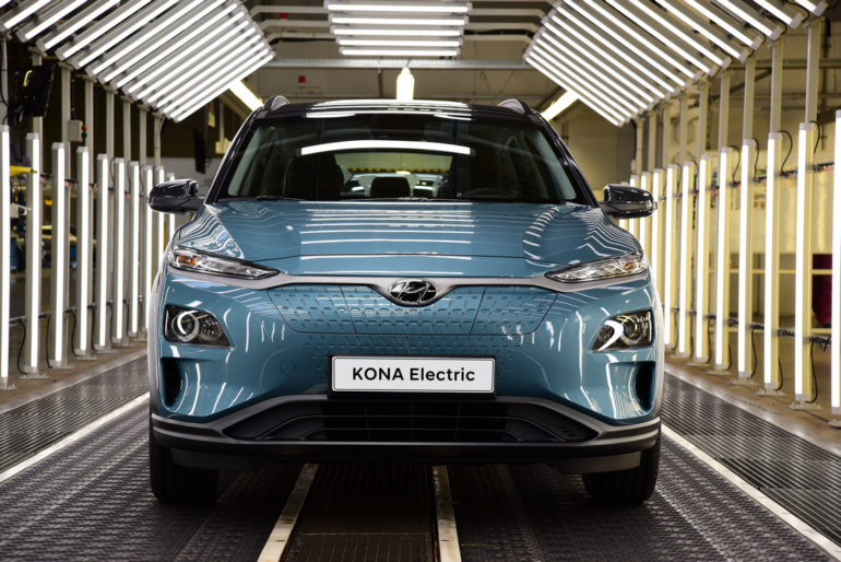 Hyundai открывает производство электрокроссовера Kona Electric на заводе в Чехии, чтобы удовлетворить высокий спрос европейских стран