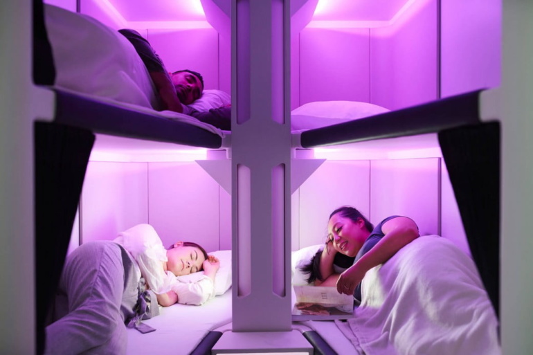 Авиакомпания Air New Zealand представила прототип купе для сна в экономклассе