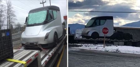 Одна из двух построенных электрофур Tesla Semi отправилась на север для зимних испытаний