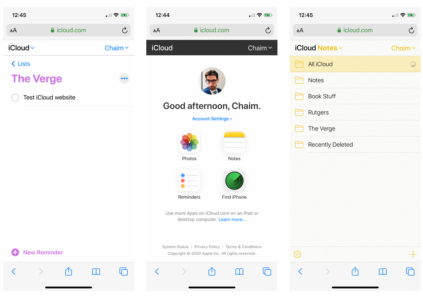 Apple обновила сайт iCloud.com, запустив мобильные версии для iOS и Android