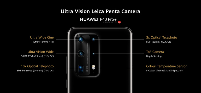 Смартфоны Huawei P40, Huawei P40 Pro и Huawei P40 Pro+ получили 50-мегапиксельную камеру, собственный магазин приложений и виртуальный ассистент Celia