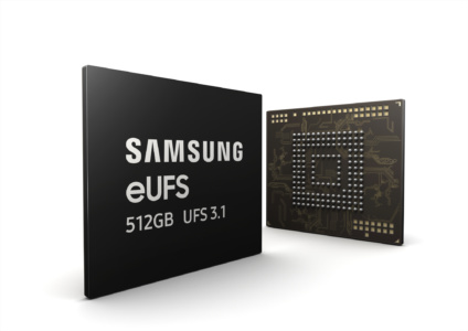 Samsung начала серийный выпуск скоростной флэш-памяти eUFS 3.1 объемом 512 ГБ для смартфонов