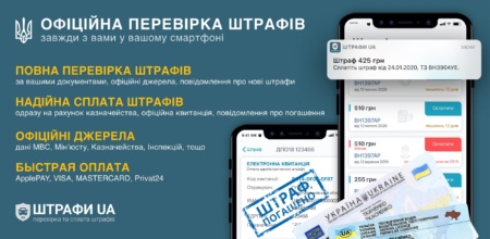 МВД и «Штрафы UA» выпустили обновленное приложение, в котором можно проверить наличие штрафов за нарушения ПДД и убедиться в их погашении