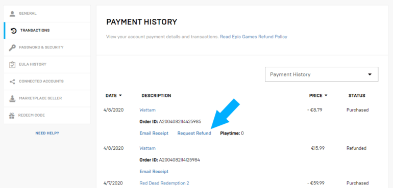 Epic Games Store получил большое обновление — теперь можно автоматически вернуть деньги за игры