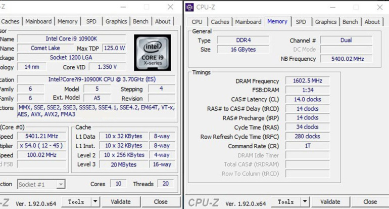 Процессор Intel Core i9-10900K при разгоне до 5,4 ГГц для всех 10 ядер набрал 3000 баллов в тесте Cinebench R15