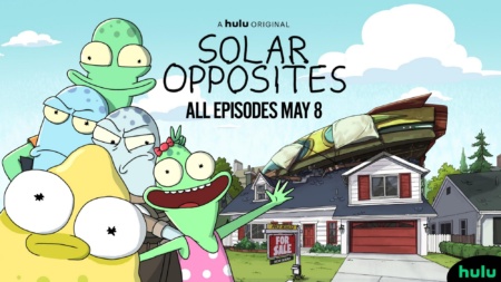 Анимационный сериал Solar Opposites от авторов «Рика и Морти» побил рекорд просмотров на Hulu, более 40% зрителей посмотрело первый сезон «запоем» в первые два дня показа
