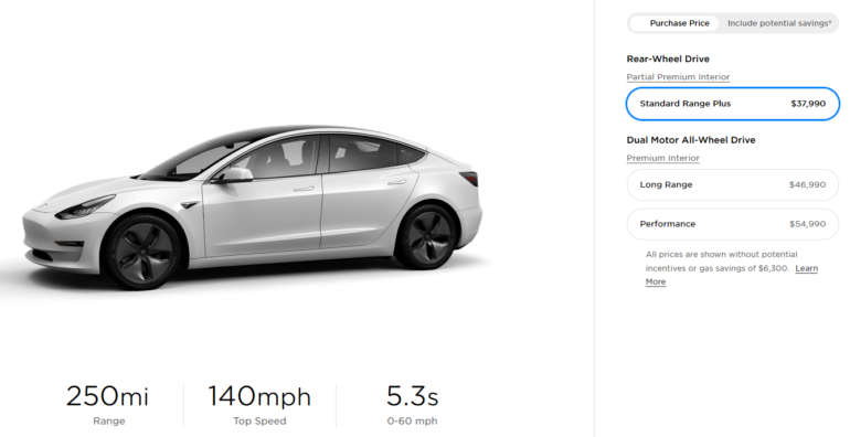 Tesla снизила стоимость своих электромобилей, Model 3 теперь дешевле на $2,000, а Model S и Model X - на $5,000 (ценник Model Y не изменился)