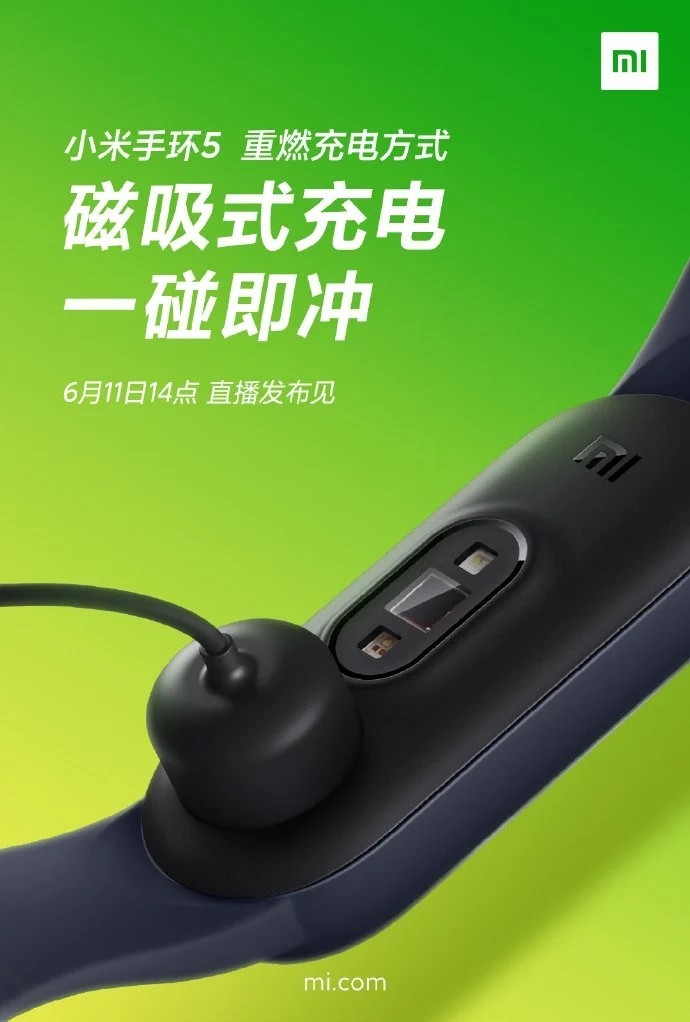 Анонс фитнес-браслета Xiaomi Mi Band 5 состоится завтра, но о нем уже всё известно: 1,2-дюймовый экран, датчик SpO2, NFC и новое магнитное зарядное устройство
