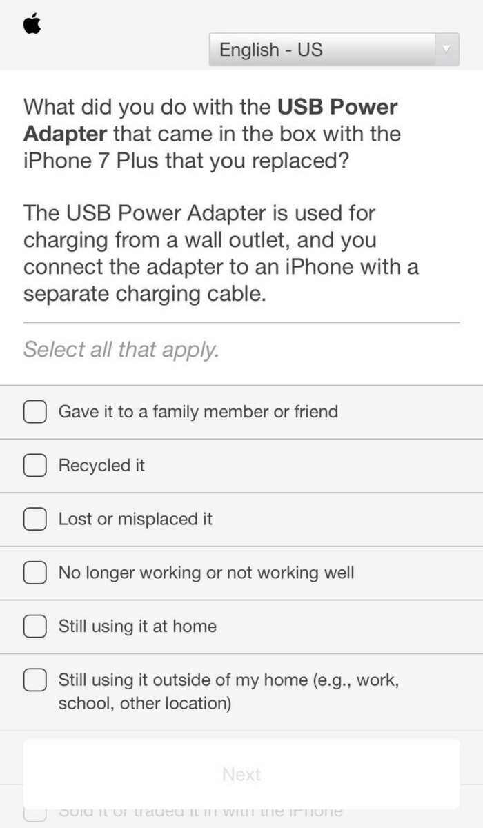 «Что вы делаете со старыми зарядками?» — Apple провела опрос среди пользователей iPhone