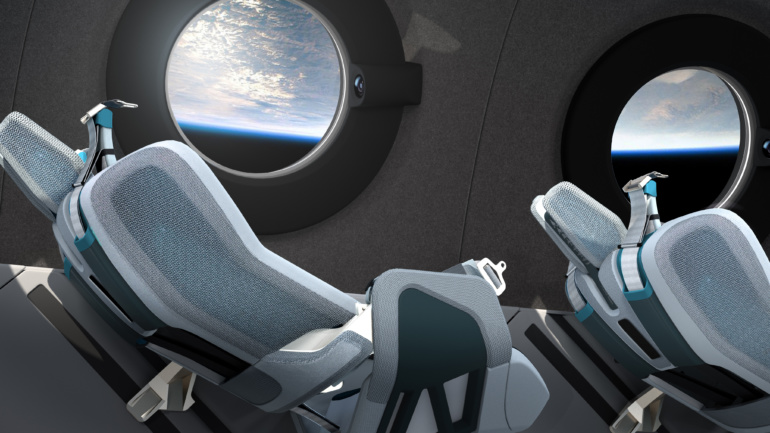 Virgin Galactic показала интерьер кабины своего туристического космического корабля