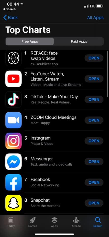 Украинское приложение Reface стало самым популярным iOS-приложением в США