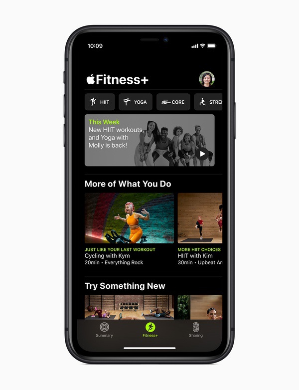 Apple Fitness+ - фитнес-сервис для Apple Watch с тренировками и музыкой