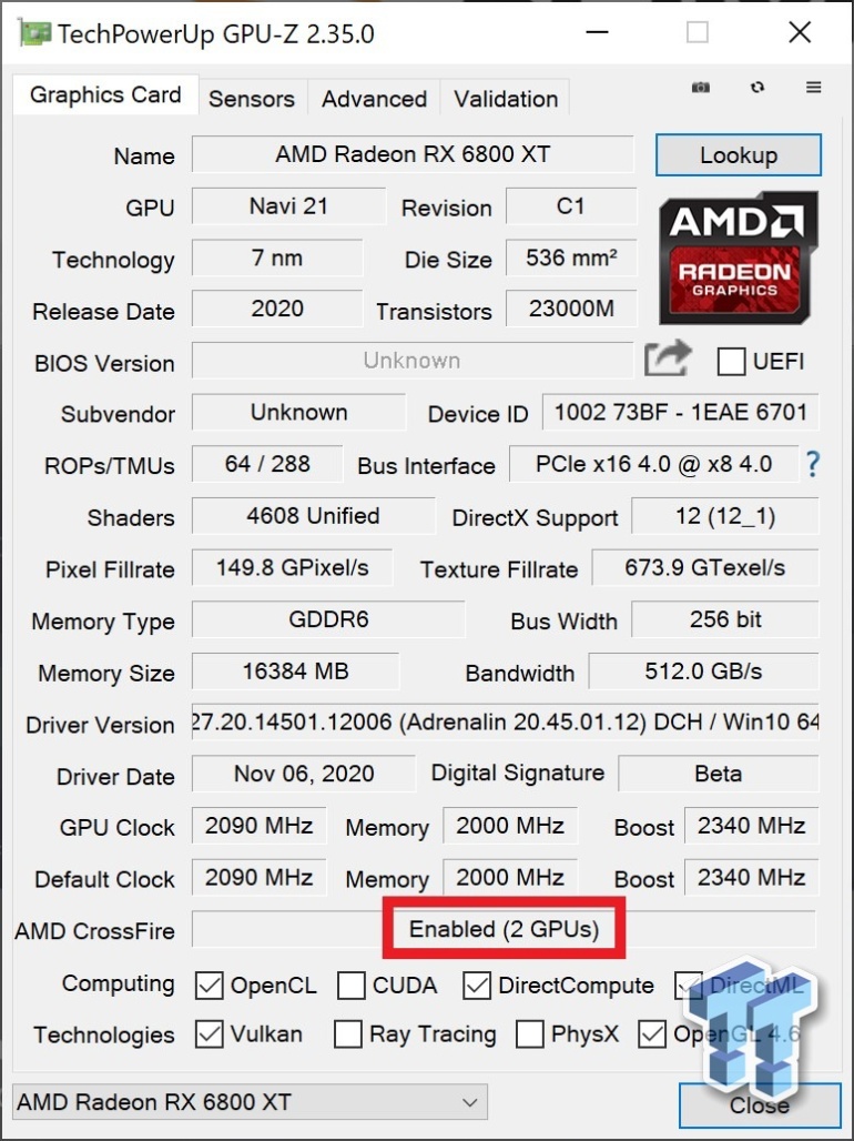 Связку из двух видеокарт AMD Radeon RX 6800 XT протестировали в различных играх и разрешениях