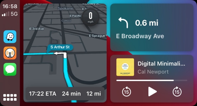 Waze теперь можно вынести на главный экран Apple CarPlay (и удобно следить за пробками и камерами видеофиксации)