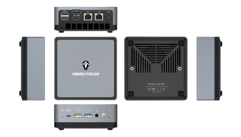 MinisForum EliteMini UM700 — мини-ПК на базе AMD Ryzen 7 3750H с широким набором портов