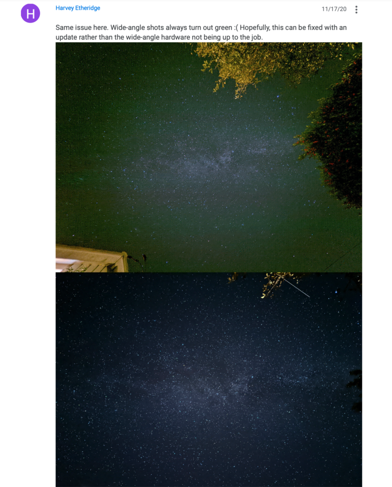 В обновленном Google Camera версии 8.1 исчезла возможность использовать режим астрофотографии на сверхширокоугольных камерах