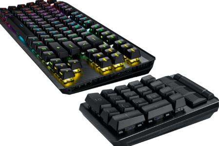 ASUS ROG Claymore II — игровая механическая клавиатура с легко отсоединяемым цифровым блоком на магнитном креплении